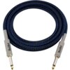Na zdjęciu znajduje się czarno-niebieski kabel z wtykami Jack 6.3 mm, o długości 6 metrów, z widocznym napisem "BlackBird" na szarych osłonach wtyków. Kabel jest zwinięty w okrąg.