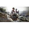 Na obrazie widoczna jest okładka gry "Syberia Remastered" z postacią kobiety i mężczyzny w tle, a także stylizowanym pojazdem na torach. Na środku znajduje się logo z napisem "B. Sokal Syberia Remastered".