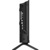 Telewizor BLAUPUNKT 24WGC5500S 24" LED Google TV widoczny z boku, ukazujący porty i złącza na panelu bocznym. Urządzenie stoi na czarnych nóżkach, a obudowa jest w kolorze czarnym.