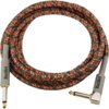 Kolorowy kabel o długości 6 metrów z wtykami Jack 6.3 mm, z jednym prostym i jednym kątowym złączem, posiada szary uchwyt z napisem "BlackBird". Kabel ma plecioną osłonę w odcieniach czerwieni, pomarańczu, niebieskiego i białego.
