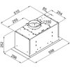 Schemat techniczny przedstawia wymiary okapu kuchennego z oznaczeniami: 510 mm, 255 mm, 252 mm, 296 mm, 598 mm, 85 mm, 254 mm oraz średnicą otworu 150 mm. Na rysunku widoczny jest napis "KLAPA".