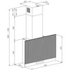 Schematyczny rysunek okapu kuchennego z wymiarami: szerokość 900 mm, głębokość 260 mm, wysokość regulowana od 1080 mm do 1390 mm. Widoczne są także wymiary poszczególnych elementów: 255 mm, 203 mm, 480 mm, 460 mm, 500 mm oraz zakres regulacji 140 mm do 45