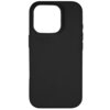 Czarne etui na telefon z wycięciem na aparat, wykonane z gładkiego materiału. Produkt jest przeznaczony do modelu Apple iPhone 16 Pro i posiada funkcję MagSafe.
