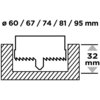 Zestaw otwornic GRAPHITE 56T746 (5 elementów) Przeznaczenie Do drewna