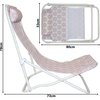 Leżak plażowy PROBEACH 1073835 Niebiesko-pomarańczowy Rozmiar po zmontowaniu [cm] 78 x 53 x 73