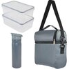 Torba termiczna REDCLIFFS + 2 x lunchbox i butelka Szary