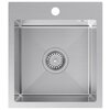Zlewozmywak MYQ LEO 10 S LEO10SBS + Bateria GANGES GANGES Stalowy Komora 1 350 x 350 x 200 mm