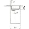 Zlewozmywak jednokomorowy z ociekaczem FRANKE Spark SKN 611-62/50 101.0712.223 Stalowy 50x62 Typ Wbudowywany