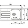 Zlewozmywak jednokomorowy z ociekaczem FRANKE Spark SKN 611-78/44 101.0712.225 Stal szlachetna 43.5x78 Wykonanie Stal szlachetna
