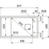 Zlewozmywak jednokomorowy z ociekaczem FRANKE Fresno FSG 611-88 114.0616.465 Onyx 49.5x87.7 Kształt Prostokątny