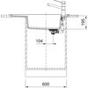 Zlewozmywak jednokomorowy z ociekaczem FRANKE Fresno FSG 611-88 114.0616.465 Onyx 49.5x87.7 Typ Wbudowywany