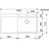 Zlewozmywak jednokomorowy z ociekaczem FRANKE Mythos MTG 651-100 114.0743.108 Onyx 51.5x100 Typ Wbudowywany