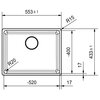 Zlewozmywak jednokomorowy FRANKE Maris MRG 110-52 125.0687.253 Onyx 43.3x55.3 Wykonanie Fragranit