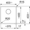 Zlewozmywak jednokomorowy FRANKE Maris MRG 110-37 125.0687.251 Biały polarny 40.3x43.3 Wykonanie Fragranite