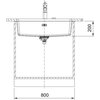Zlewozmywak jednokomorowy FRANKE Maris MRG 110-72 125.0687.261 Onyx 43.3x75.3 Typ Wpuszczany