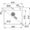 Zlewozmywak jednokomorowy FRANKE Box BXX 210-54 127.0369.295 Stal szczotkowana 51x57 Typ Montowany na równi z blatem