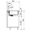 Zlewozmywak jednokomorowy FRANKE Box BXX 210/110-34 127.0453.653 Stal szczotkowana 38x45 Szerokość [cm] 38