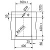 Zlewozmywak jednokomorowy FRANKE Box BXX 210/110-34 127.0453.653 Stal szczotkowana 38x45 Ociekacz Nie