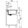 Zlewozmywak jednokomorowy FRANKE Box BXX 210/110-45 127.0453.655 Stal szczotkowana 45x49 Ociekacz Nie