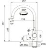 Bateria FRANKE Lina XL 115.0693.228 Chrom Rodzaj baterii Jednodźwigniowa