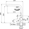 Bateria FRANKE Lina L 115.0693.230 Chrom Elastyczna wylewka Nie