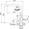 Bateria FRANKE Lina L 115.0693.393 Czarny matowy Rodzaj baterii Jednodźwigniowa