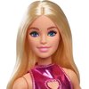 Lalka Barbie Fashionistas Metaliczna różowa sukienka HYT88 Seria Fashionistas