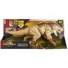 Opakowanie zawiera figurkę dinozaura z serii Jurassic World o nazwie "Rumble 'N Rampage Distortus Rex". Na opakowaniu widoczne są napisy: "TRY ME! ESSAIE!" oraz logo Jurassic World i Mattel.