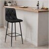 Hoker EHOKERY Kingston Velvet Czarny Materiał Metal