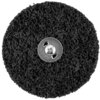 Czarna tarcza do szlifowania o porowatej strukturze z metalowym mocowaniem pośrodku. Produkt to "Tarcza do szlifowania GRAPHITE 58T451 125 mm".