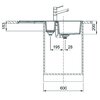 Zlewozmywak półtorakomorowy z ociekaczem FRANKE Sirius 2.0 S2D 651-100 143.0671.693 Beżowy 50x100 Komora 2 150 x 350 x 150 mm