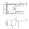 Zlewozmywak DEANTE Evora ZQJJN113 Nero + Bateria Komora 1 378 x 378 x 180 mm