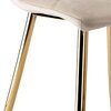 Krzesło EHOKERY Denver Velvet Gold Beżowy Styl Nowoczesny