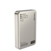 Na zdjęciu znajduje się złoty powerbank z napisem "MOCOLL" oraz oznaczeniami: "SPEEDY", "ULTRA THIN", "ICE COOL", "15W PD 3.0", "Just do the best", a także "10000". Produkt ma gładką, metaliczną powierzchnię i zaokrąglone krawędzie.