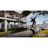Na obrazie widoczny jest nowoczesny budynek z dużymi oknami i kolumnami, otoczony zielenią. W prawym dolnym rogu znajduje się logo gry "Tony Hawk's Pro Skater 3+4".