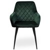 Krzesło EHOKERY Havana Velvet Ciemnozielony Materiał Metal