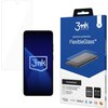 Na zdjęciu widoczny jest telefon z nałożonym szkłem ochronnym oraz opakowanie produktu 3mk FlexibleGlass. Na opakowaniu znajdują się napisy: "premium protection FlexibleGlass™", "Your screen 250% stronger", "FIT-IN™ technology", a także logo 3mk.
