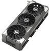 Karta graficzna z trzema dużymi wentylatorami, na których widoczne są logo "ASUS" oraz symbol "TUF". Na obudowie karty znajdują się napisy "TUF GAMING" i "GEFORCE RTX".