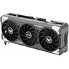 Karta graficzna z trzema dużymi wentylatorami, na których widoczne są logo "ASUS" oraz "TUF Gaming". Na obudowie karty znajdują się napisy "GEFORCE RTX" i "TUF GAMING", a także logo producenta.