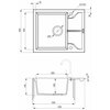 Zlewozmywak DEANTE Andante ZQN 211A Grafitowy Komora 1 360 x 420 x 180 mm