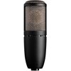 Czarny mikrofon z metalową siatką na górze, posiadający przełączniki z oznaczeniami "0" i "-20 dB". Na dolnej części obudowy widnieje logo "AKG" oraz napis "P420".