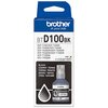 Opakowanie tuszu marki Brother z napisem "BTD100BK" oraz listą kompatybilnych modeli drukarek: DCP-T230, DCP-T430W, DCP-T435W, DCP-T436W, DCP-T530DW, DCP-T535DW, DCP-T536DW, DCP-T730DW, DCP-T735DW, MFC-T930DW. Na opakowaniu widnieje również napis "inkbene