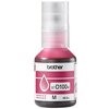 Butelka z tuszem w kolorze purpurowym o pojemności 48.8 ml, oznaczona jako "BTD100M", z widocznym logo "brother" na etykiecie. Etykieta zawiera również grafikę kropli oraz literę "M".