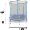 Trampolina NEO-SPORT NS-04Z200F 140 cm Wsporniki siatki [mm] 1500