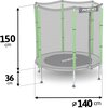 Trampolina NEO-SPORT NS-04Z240F 140 cm Wsporniki siatki [mm] 1500