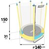 Trampolina NEO-SPORT NS-04W240F 140 cm Liczba nóg - w systemie U [szt] 3