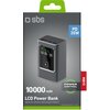 Powerbank SBS Evolved LCD 10000mAh PD 35W Szary Pojemność nominalna [mAh] 10000