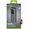Powerbank SBS TTBB20000LCDPD100 20000 mAh 100W Szary Prąd wyjściowy [A] 1.5