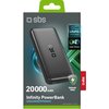 Powerbank SBS Infinity 20000 mAh 10W Czarny Pojemność nominalna [mAh] 20000