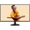 Monitor AOC z cienką ramką wyświetla obraz osoby w okularach przeciwsłonecznych na jasnym tle. Na dolnej ramce monitora widoczne jest logo "AOC".
